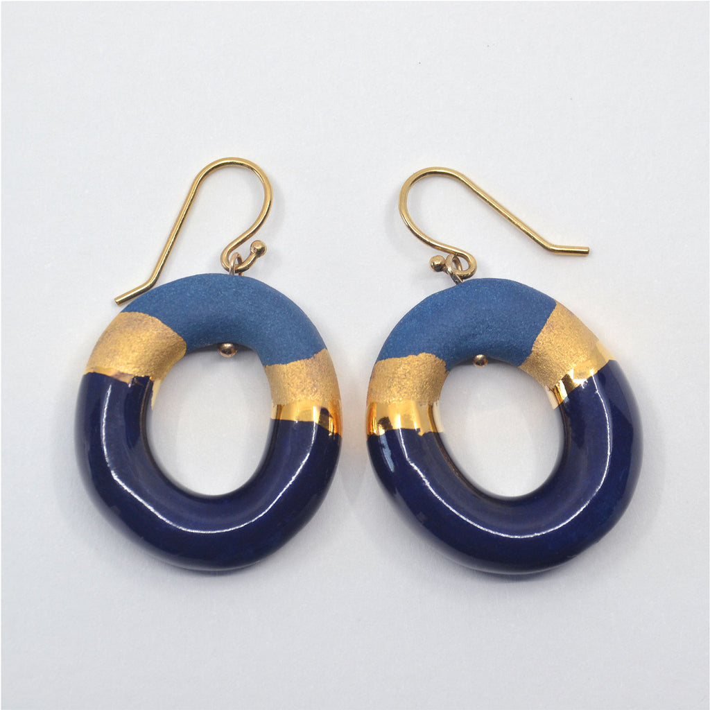 Blue & Gold Roxy Earrings