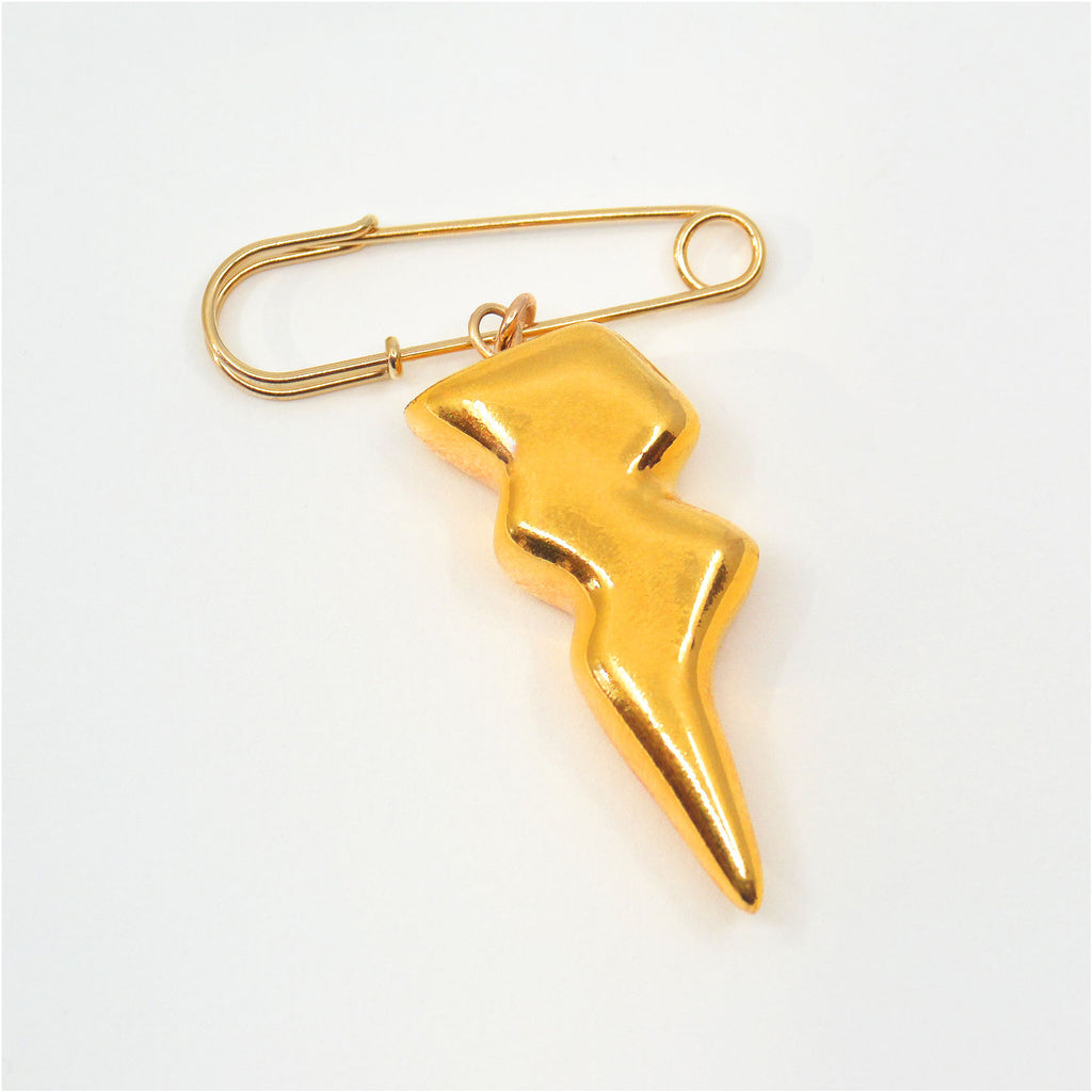 Flash Gold Safety Pin