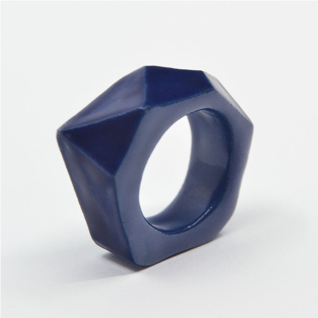 Blue ZigZag Ring Size 7