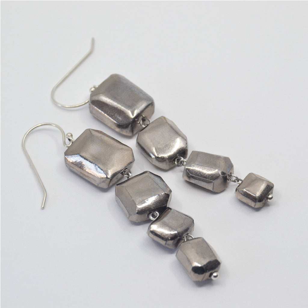 Metallic Glacier Dangle Earrings